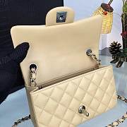 CC original handmade lambskin mini flap bag A69900 apricot - 3