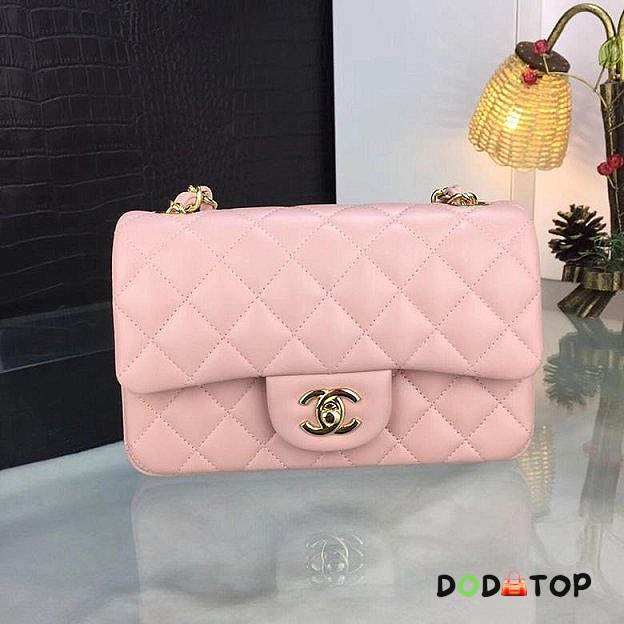 CC original handmade lambskin mini flap bag A69900 pink - 1