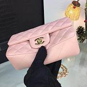 CC original handmade lambskin mini flap bag A69900 pink - 5
