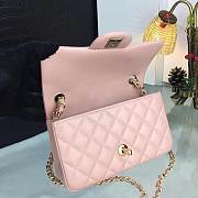 CC original handmade lambskin mini flap bag A69900 pink - 3