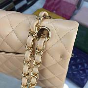 CC original handmade lambskin medium flap bag A01112 apricot - 5