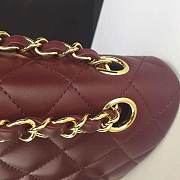 CC original handmade lambskin medium flap bag A01112 bordeaux - 6