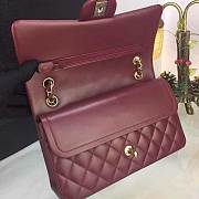 CC original handmade lambskin medium flap bag A01112 bordeaux - 5