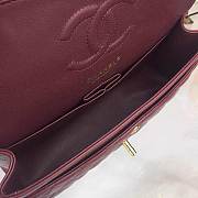 CC original handmade lambskin medium flap bag A01112 bordeaux - 4