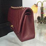 CC original handmade lambskin large flap bag A58600 bordeaux - 6