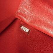 CC original handmade lambskin large flap bag A58600 red - 3