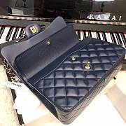 CC original handmade lambskin large flap bag A58600 navy blue - 4