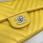 CC original lambskin medium double flap bag A01112-2 yellow - 4