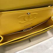 CC original grained calfskin medium double flap bag A01112-2 yellow - 6