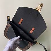 louis vuitton original damier ebene crossbody flap bag N40146 black - 2