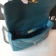 CC original lambskin 19 large flap bag AS1161 turquoise - 5