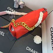 CC original lambskin 19 large flap bag AS1161 red - 5