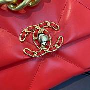 CC original lambskin 19 large flap bag AS1161 red - 3