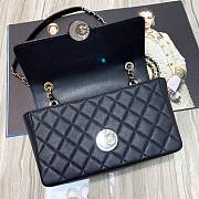 CC original calfskin flap bag AS6089 black - 4