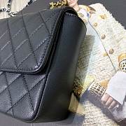 CC original calfskin flap bag AS6089 black - 3