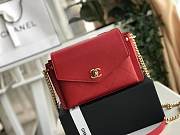 CC original lambskin flap bag AS0707 red - 1