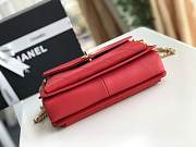 CC original lambskin flap bag AS0707 red - 6