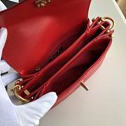 CC original lambskin flap bag AS0707 red - 2