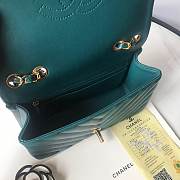 CC original calfskin mini flap bag A91586 turquoise - 2