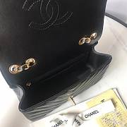CC original calfskin mini flap bag A91586 black - 5