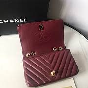 CC original calfskin mini flap bag A91586 bordeaux - 5