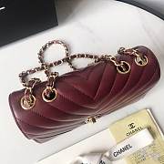 CC original calfskin mini flap bag A91586 bordeaux - 4