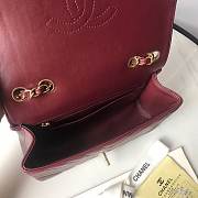 CC original calfskin mini flap bag A91586 bordeaux - 2