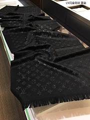 louis vuitton top quality cashmere scarf L571 black - 6