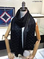 louis vuitton top quality cashmere scarf L571 black - 2