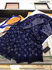 louis vuitton top quality cashmere scarf L571 blue - 2