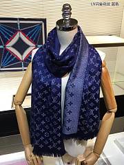 louis vuitton top quality cashmere scarf L571 blue - 6