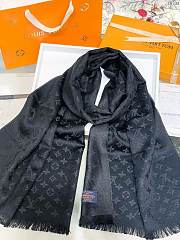 louis vuitton top quality cashmere scarf L570 black - 4
