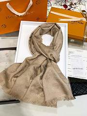 louis vuitton top quality cashmere scarf L570 apricot - 2