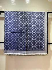 louis vuitton top quality silk scarf L568 denim blue - 3