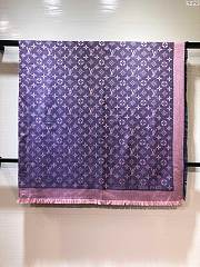 louis vuitton top quality silk scarf L568 blue&pink - 3