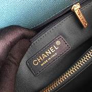 CC original grained calfskin large coco handle bag A92991 turquoise&bordeaux - 6