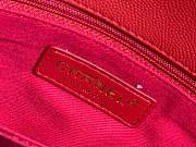 CC original grained calfskin small coco handle bag A92990 red - 6