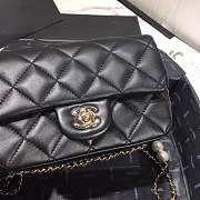 chanel flap bag black with gold hardware - 2