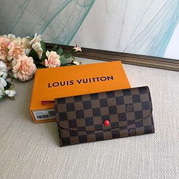 Fancybags Louis Vuitton damier azur emilie brown wallet 