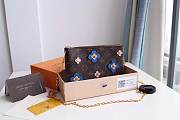 LV Pochette Double Zip Blooming Flowers M63905 blue - 1