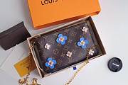 LV Pochette Double Zip Blooming Flowers M63905 blue - 2