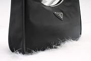 PRADA BLACK NYLON HOBO BAG - 5