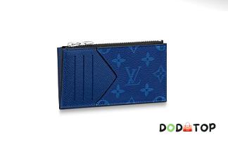 lv monogram blue card holder 115716 - 1