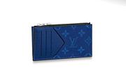 lv monogram blue card holder 115716 - 1