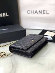 Chanel Caviar Leather in Black WOC Wallet bag with Gold Hardware - 2