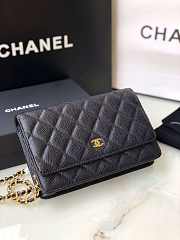 Chanel Caviar Leather in Black WOC Wallet bag with Gold Hardware - 3