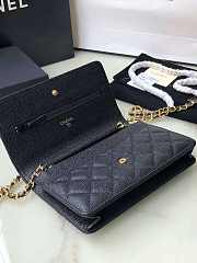 Chanel Caviar Leather in Black WOC Wallet bag with Gold Hardware - 4