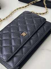 Chanel Caviar Leather in Black WOC Wallet bag with Gold Hardware - 5