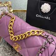 Chanel 19 Purple Soft Lambskin Leather 30cm - 4