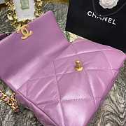 Chanel 19 Purple Soft Lambskin Leather 30cm - 5